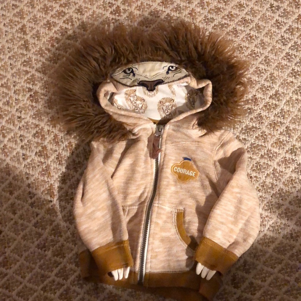 18mo cowardly lion zip up